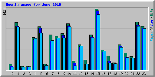 Hourly usage for June 2010