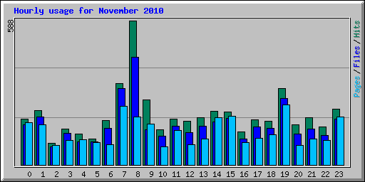 Hourly usage for November 2010