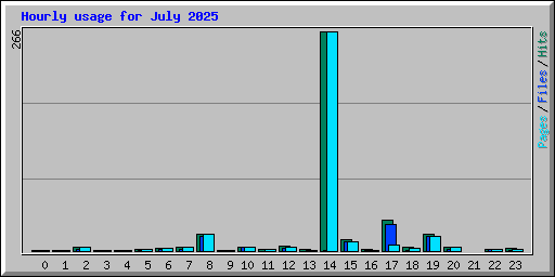 Hourly usage for July 2025