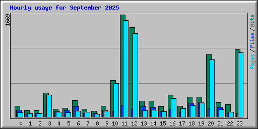 Hourly usage for September 2025