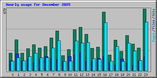 Hourly usage for December 2025