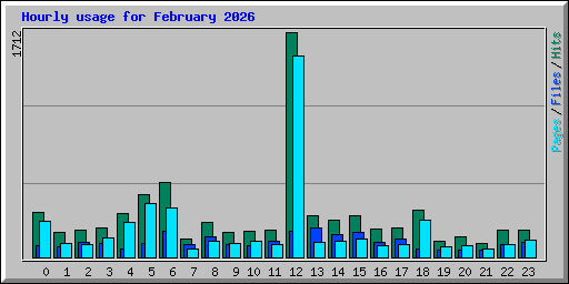 Hourly usage for February 2026